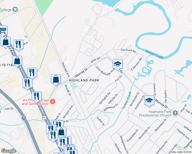 map of restaurants, bars, coffee shops, grocery stores, and more near 1106 Ruth Landolina Lane in Hanahan