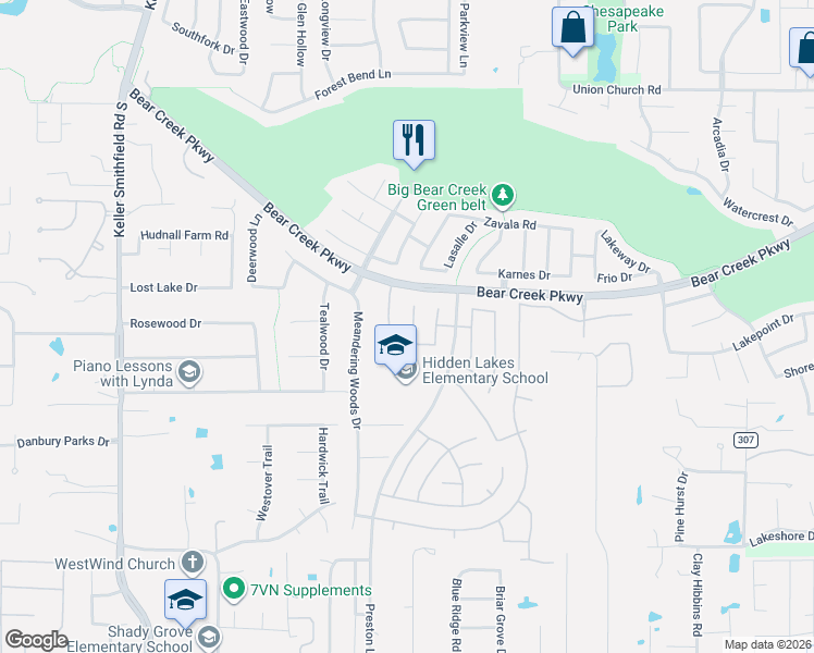 map of restaurants, bars, coffee shops, grocery stores, and more near 801 Renaissance Court in Keller
