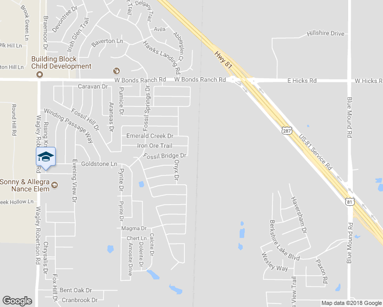 map of restaurants, bars, coffee shops, grocery stores, and more near 10444 Talus Drive in Fort Worth