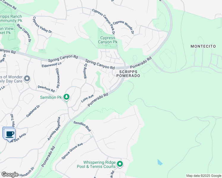 map of restaurants, bars, coffee shops, grocery stores, and more near 10817 Caminito Alto in San Diego