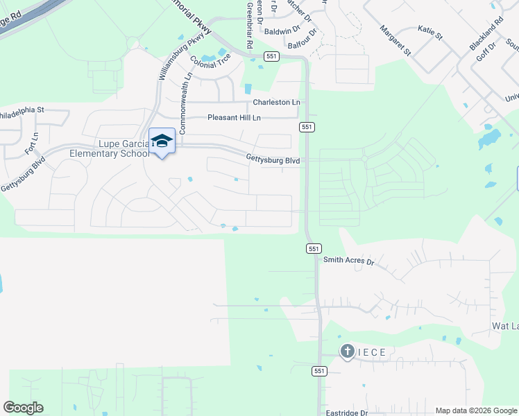map of restaurants, bars, coffee shops, grocery stores, and more near 583 Bassett Hall Road in Fate