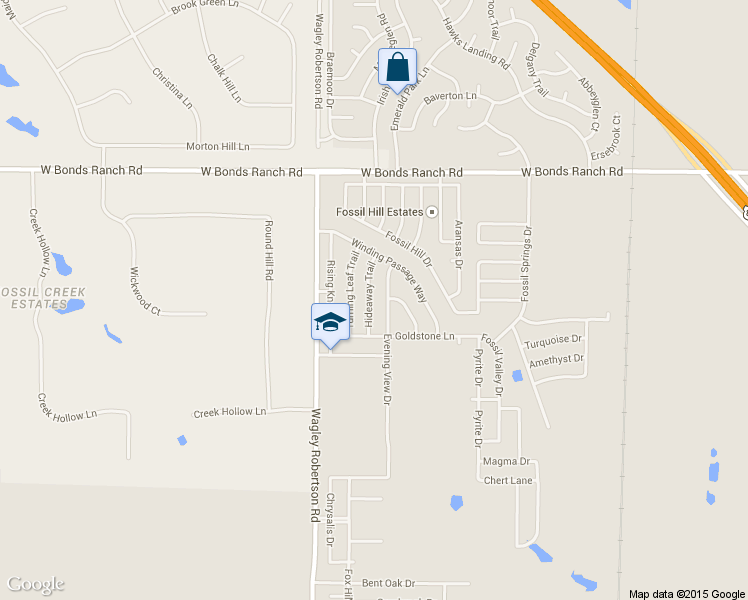 map of restaurants, bars, coffee shops, grocery stores, and more near 10412 Hideaway Trail in Fort Worth