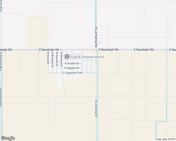 map of restaurants, bars, coffee shops, grocery stores, and more near 4527 North Palomino Lane in Casa Grande
