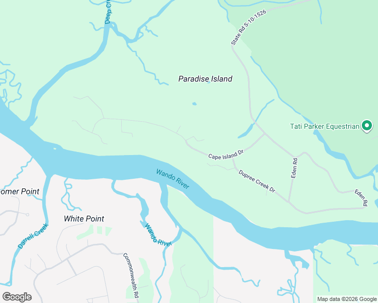 map of restaurants, bars, coffee shops, grocery stores, and more near 4634 Cape Island Drive in Awendaw