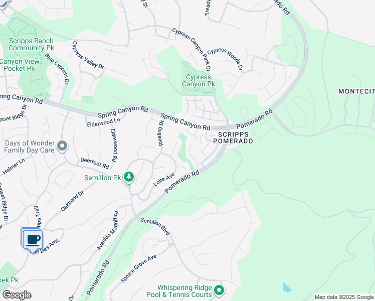 map of restaurants, bars, coffee shops, grocery stores, and more near 10878 Caminito Colorado in San Diego