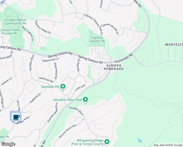 map of restaurants, bars, coffee shops, grocery stores, and more near 10878 Caminito Colorado in San Diego