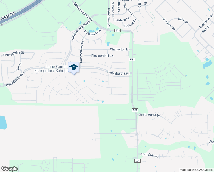 map of restaurants, bars, coffee shops, grocery stores, and more near 500 Kensington Place in Royse City