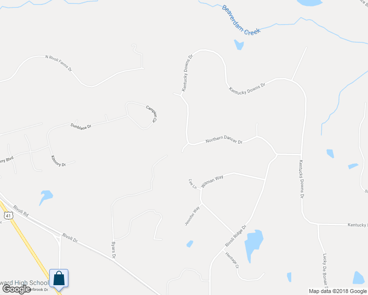 map of restaurants, bars, coffee shops, grocery stores, and more near Man-O-War Lane in Macon