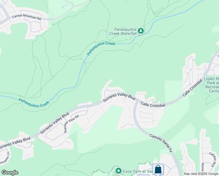 map of restaurants, bars, coffee shops, grocery stores, and more near 6546 Windward Ridge Way in San Diego