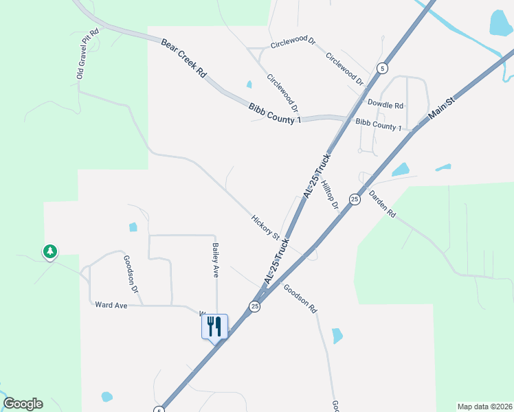 map of restaurants, bars, coffee shops, grocery stores, and more near 153 Hickory Drive in Brent