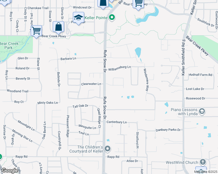 map of restaurants, bars, coffee shops, grocery stores, and more near 906 Cobblestone Parks Drive in Keller