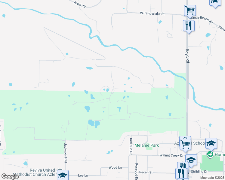 map of restaurants, bars, coffee shops, grocery stores, and more near 2210 Bill B Street in Azle