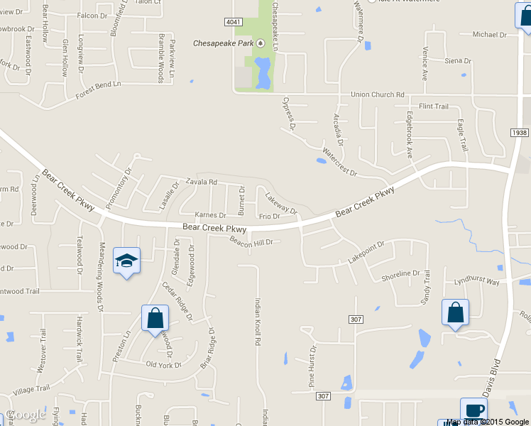 map of restaurants, bars, coffee shops, grocery stores, and more near 2204 Frio Drive in Keller