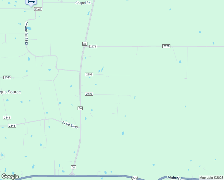 map of restaurants, bars, coffee shops, grocery stores, and more near 1843 County Road 2290 in Quinlan