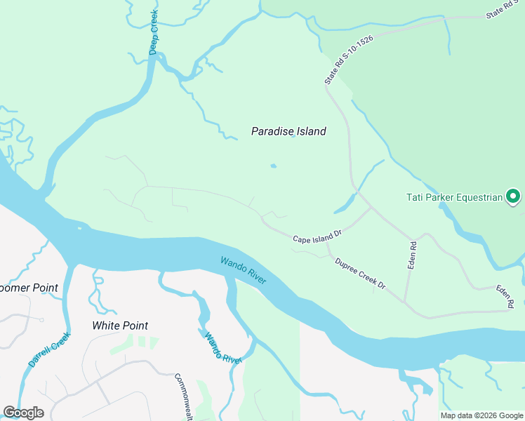 map of restaurants, bars, coffee shops, grocery stores, and more near 4634 Cape Island Drive in Awendaw