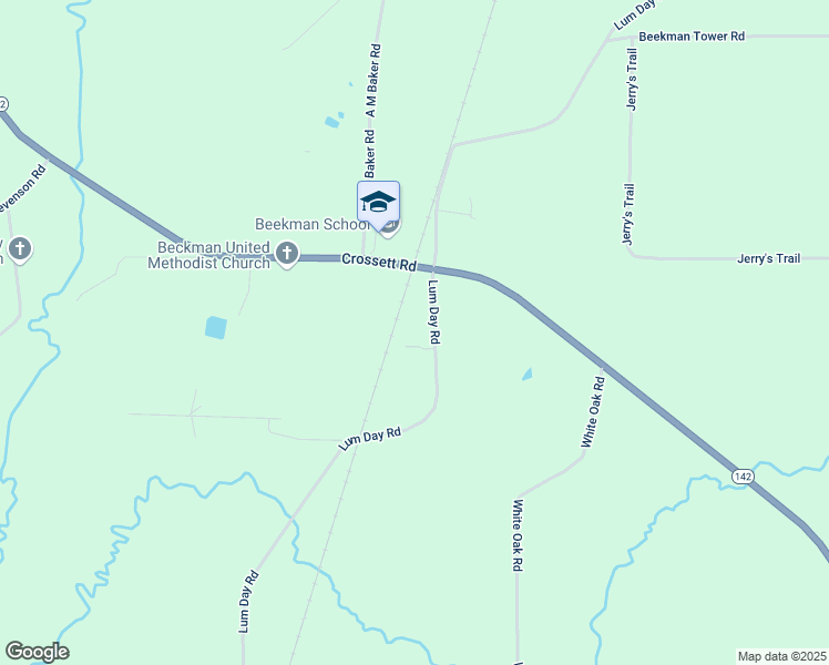 map of restaurants, bars, coffee shops, grocery stores, and more near 14947-14999 Lum Day Road in Bastrop