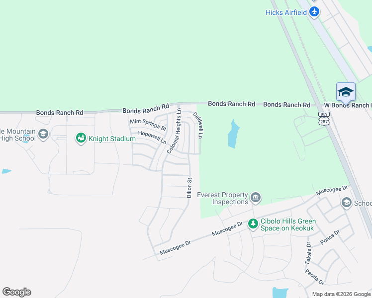 map of restaurants, bars, coffee shops, grocery stores, and more near 10937 Dillon Street in Fort Worth