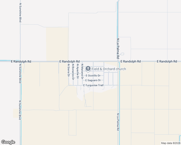 map of restaurants, bars, coffee shops, grocery stores, and more near 2803 East Bonita Drive in Casa Grande
