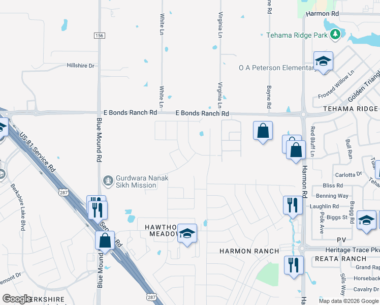 map of restaurants, bars, coffee shops, grocery stores, and more near 10248 Little Falls Trail in Fort Worth