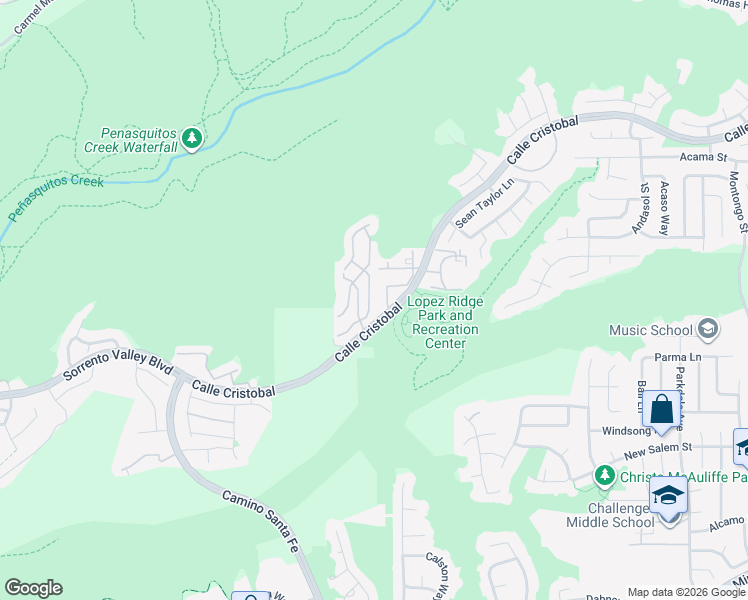 map of restaurants, bars, coffee shops, grocery stores, and more near 11225 Caminito Inocenta in San Diego