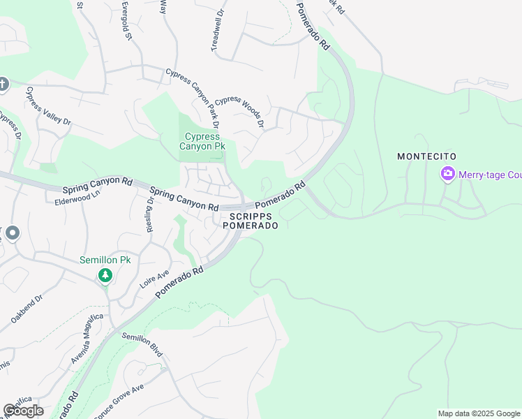 map of restaurants, bars, coffee shops, grocery stores, and more near 11393 Vista Elevada in San Diego