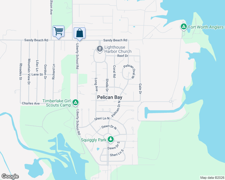 map of restaurants, bars, coffee shops, grocery stores, and more near 1625 Coral Road in Azle