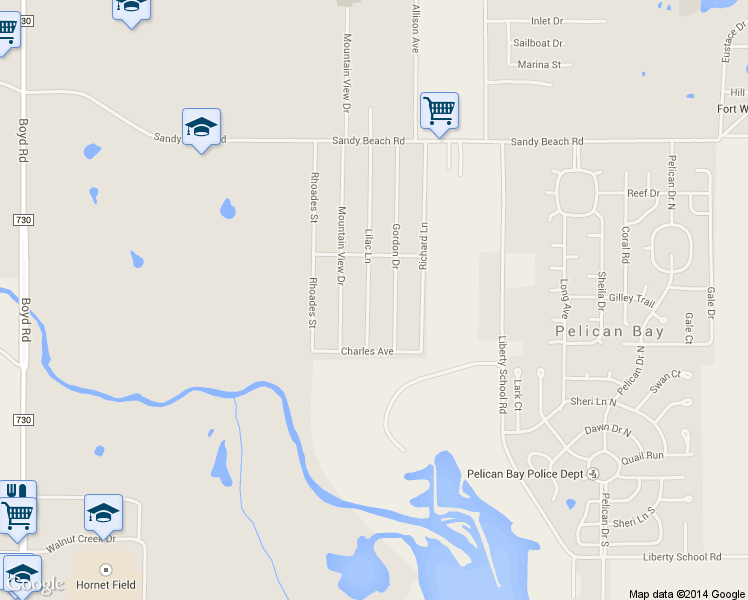 map of restaurants, bars, coffee shops, grocery stores, and more near 229 Lilac Ln in Azle