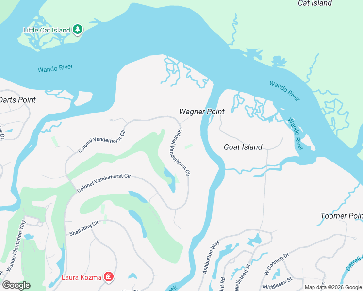 map of restaurants, bars, coffee shops, grocery stores, and more near 3919 Colonel Vanderhorst Circle in Mount Pleasant