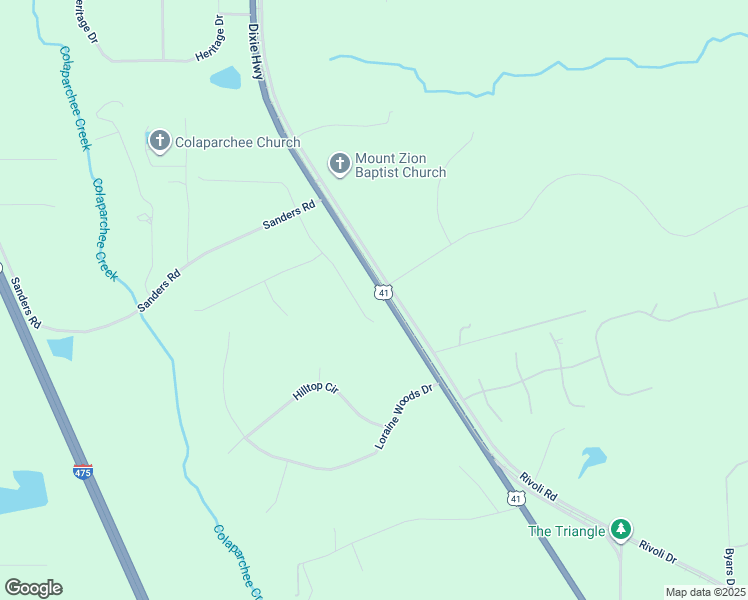 map of restaurants, bars, coffee shops, grocery stores, and more near 140 Sara Kay Lane in Macon