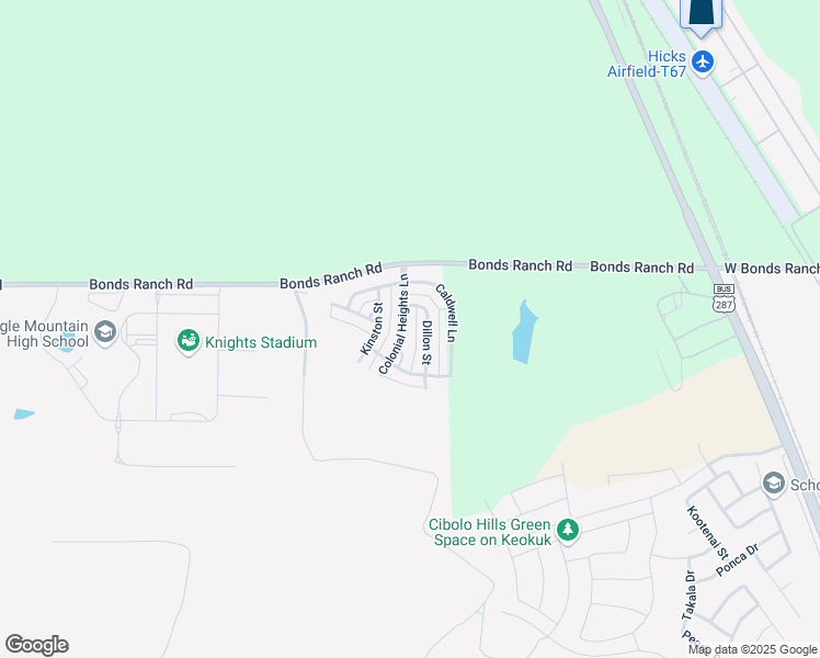 map of restaurants, bars, coffee shops, grocery stores, and more near 10944 Colonial Heights Lane in Fort Worth