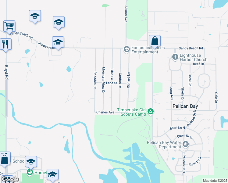 map of restaurants, bars, coffee shops, grocery stores, and more near 229 Lilac Lane in Azle