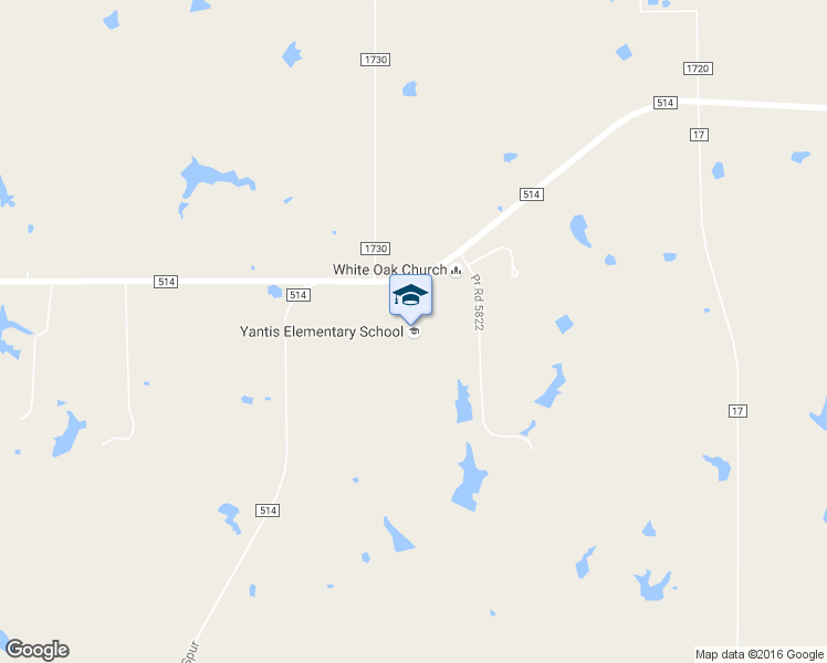 map of restaurants, bars, coffee shops, grocery stores, and more near Farm to Market 514 in Yantis