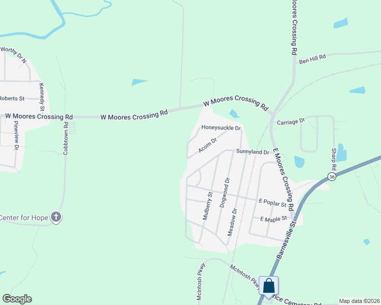 map of restaurants, bars, coffee shops, grocery stores, and more near 552 Honeysuckle Drive in Thomaston