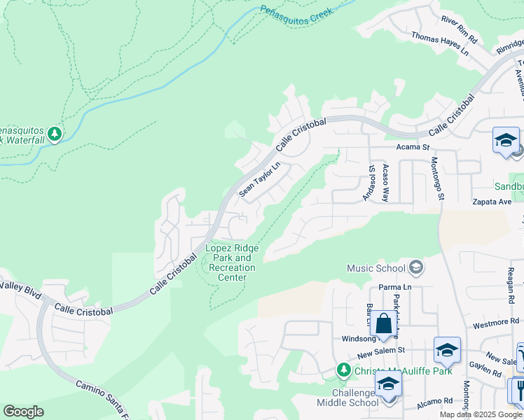 map of restaurants, bars, coffee shops, grocery stores, and more near 11315 Paul Barwick Court in San Diego