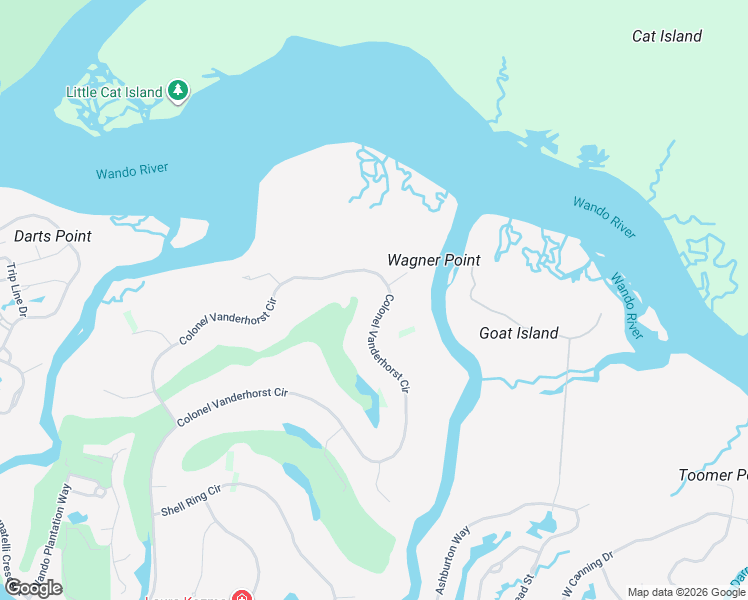 map of restaurants, bars, coffee shops, grocery stores, and more near 3930 Colonel Vanderhorst Circle in Mount Pleasant