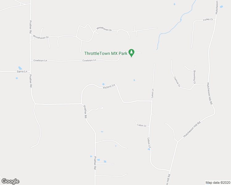 map of restaurants, bars, coffee shops, grocery stores, and more near 422 Victory Lane in Springtown