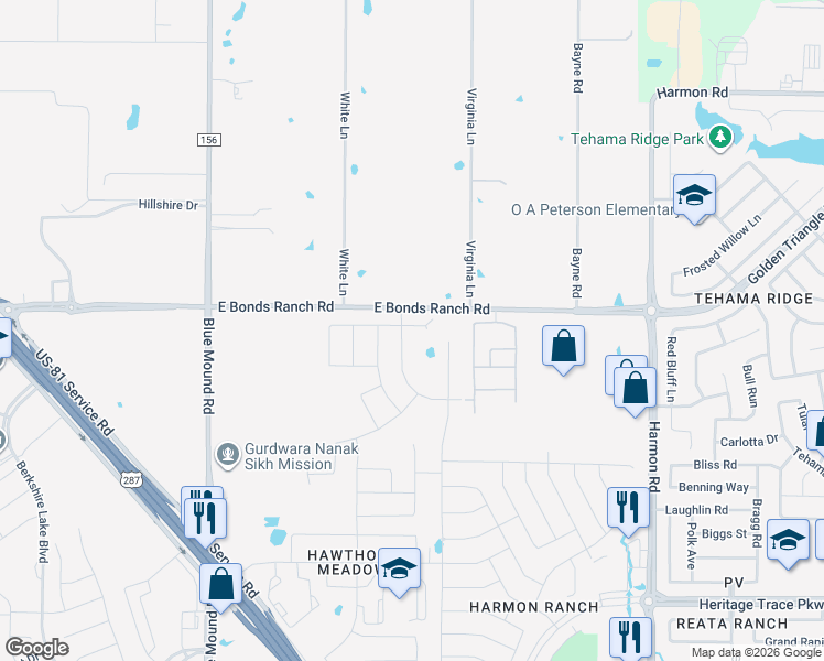 map of restaurants, bars, coffee shops, grocery stores, and more near 1200 Pierz Drive in Fort Worth