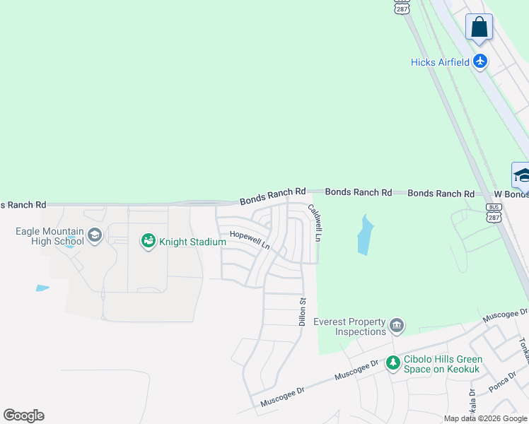 map of restaurants, bars, coffee shops, grocery stores, and more near 11056 Kinston Street in Fort Worth