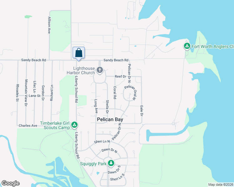 map of restaurants, bars, coffee shops, grocery stores, and more near 1729 Coral Road in Azle