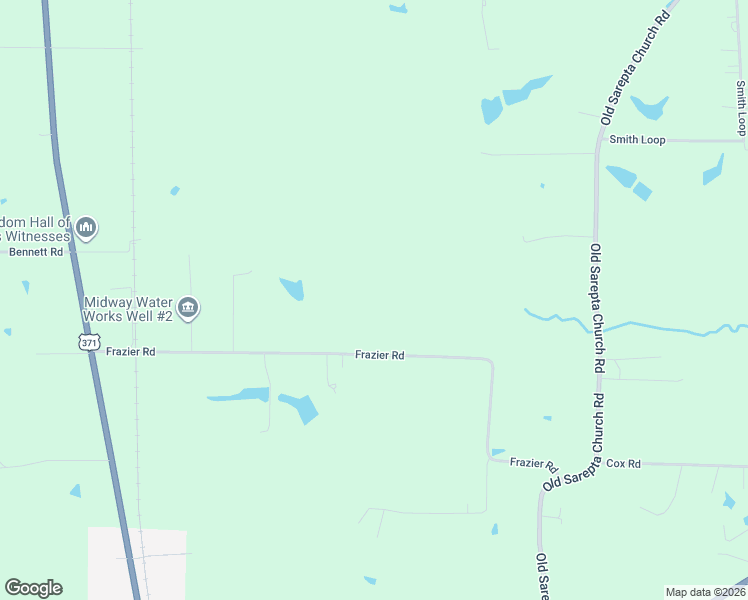 map of restaurants, bars, coffee shops, grocery stores, and more near 508 Frazier Road in Sarepta