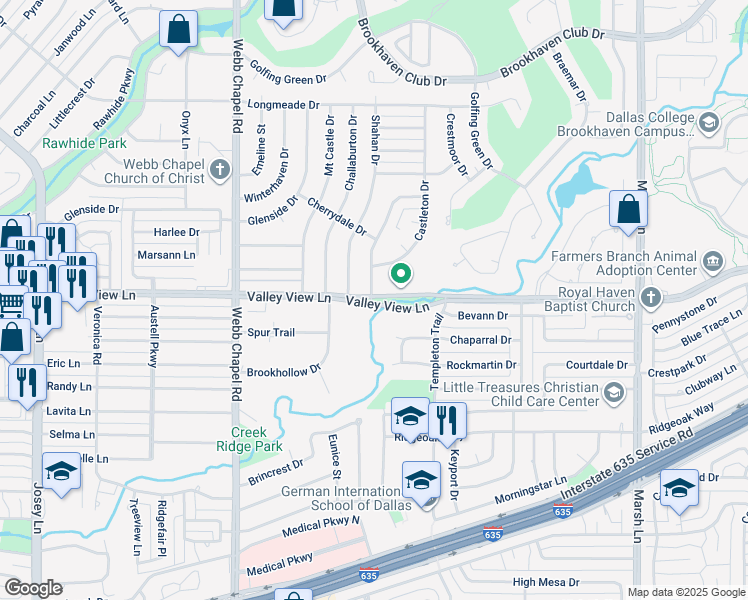 map of restaurants, bars, coffee shops, grocery stores, and more near in Dallas
