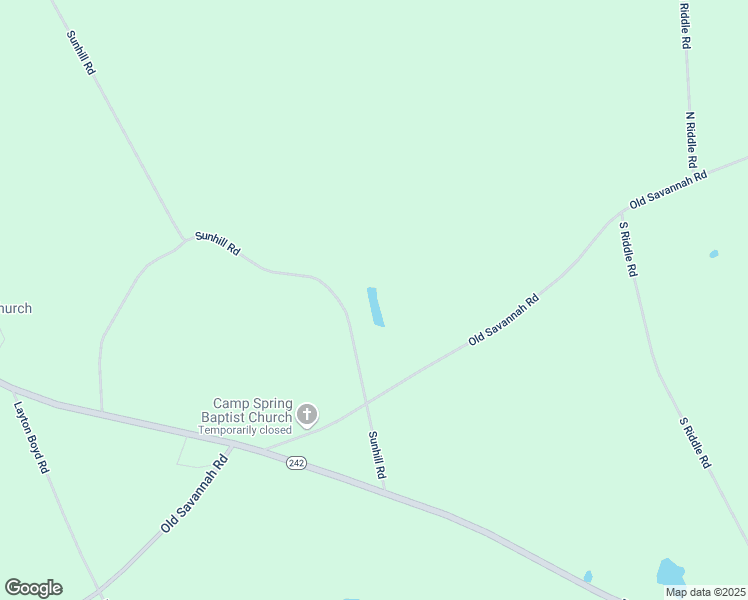 map of restaurants, bars, coffee shops, grocery stores, and more near 8421 Sunhill Road in Sandersville