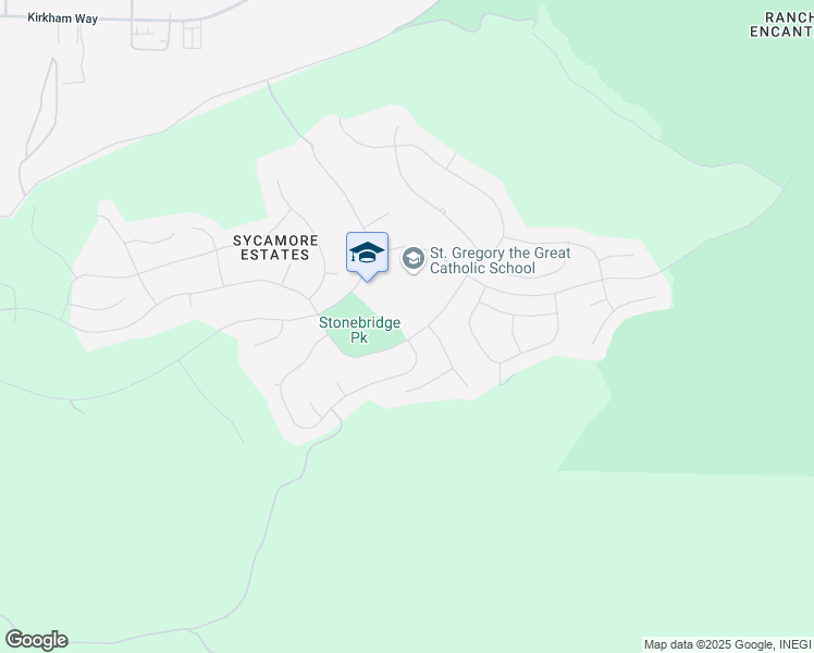 map of restaurants, bars, coffee shops, grocery stores, and more near 16241 Sycamore Trail Road in San Diego