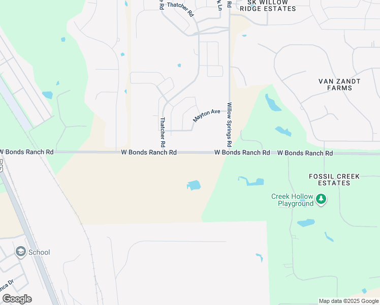 map of restaurants, bars, coffee shops, grocery stores, and more near 1676 West Bonds Ranch Road in Haslet