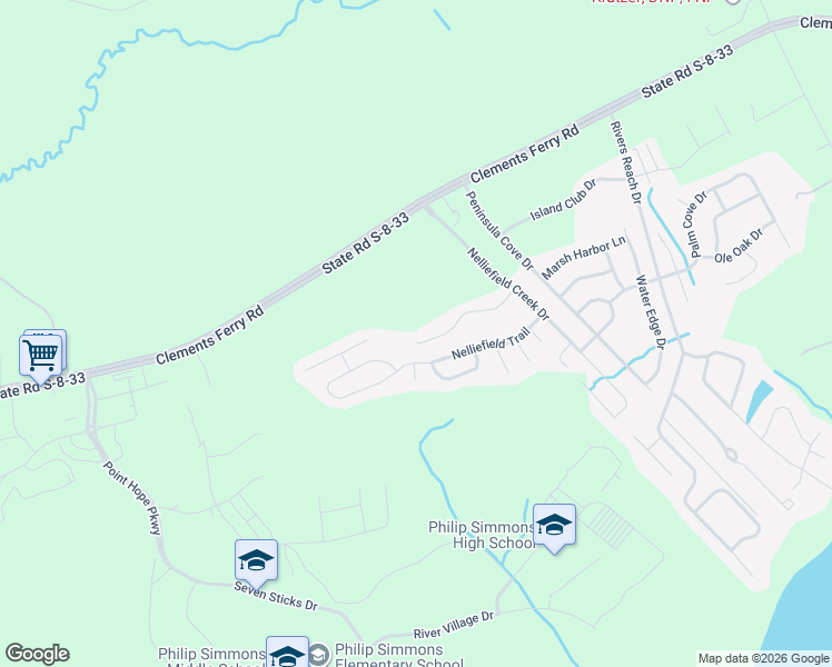 map of restaurants, bars, coffee shops, grocery stores, and more near 346 Cypress Walk Way in Charleston