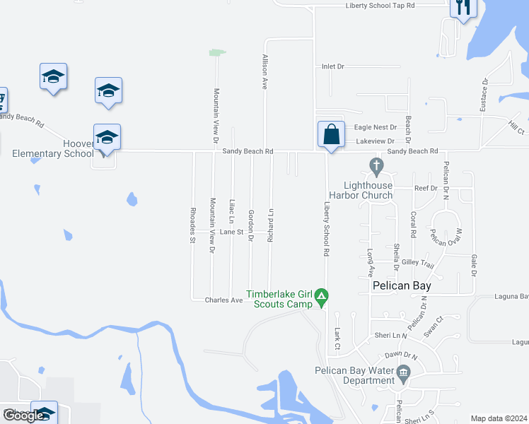 map of restaurants, bars, coffee shops, grocery stores, and more near 148 Richard Lane in Azle