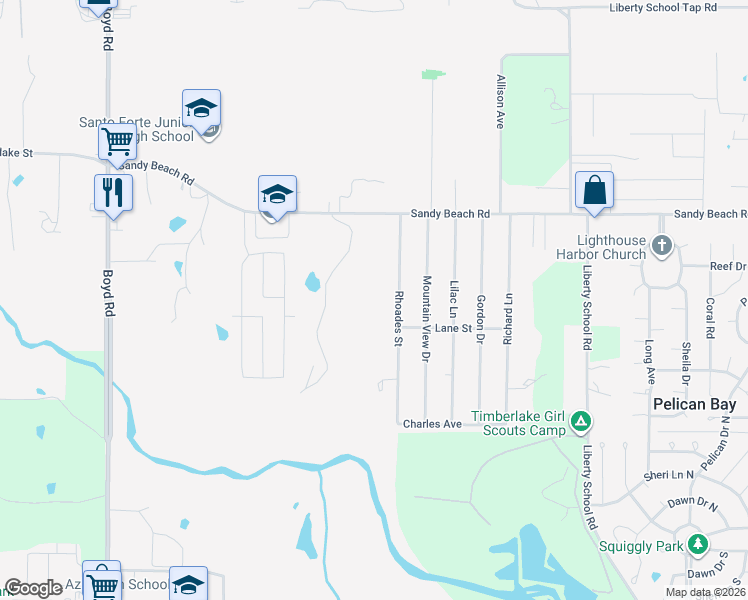 map of restaurants, bars, coffee shops, grocery stores, and more near 108 Rhoades Street in Azle
