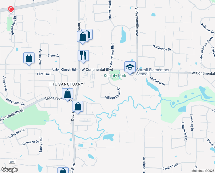 map of restaurants, bars, coffee shops, grocery stores, and more near 1905 Cresson Drive in Southlake