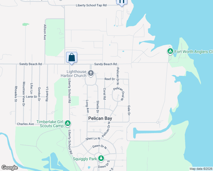 map of restaurants, bars, coffee shops, grocery stores, and more near 1837 Coral Road in Azle