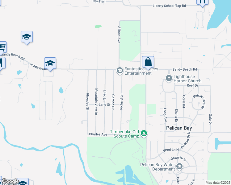 map of restaurants, bars, coffee shops, grocery stores, and more near 141 Gordon Drive in Azle